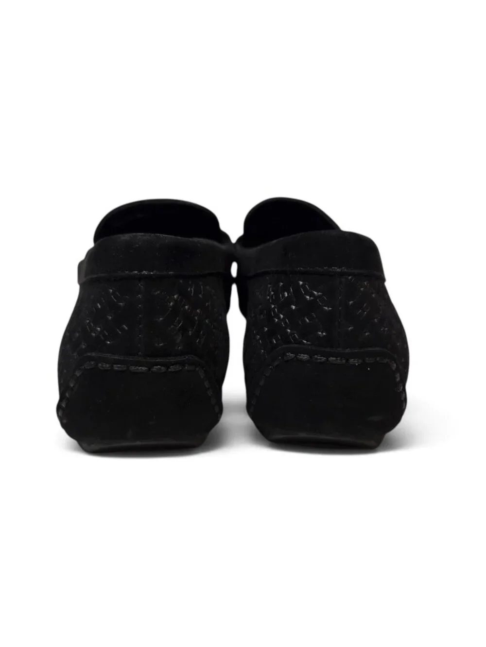 Donald J Pliner Filo Suede Loafers Womens Black Woven Suede Brushed Horsebit 6M